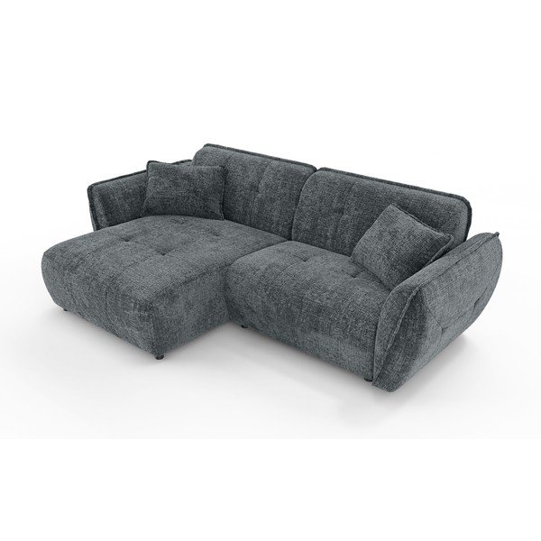 Tmavosivá ženilková rohová pohovka (ľavý roh/s leňoškou) Nelia – Ropez-image-2