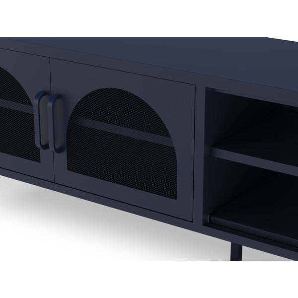 Tmavomodrý TV stolík 160x50 cm Diora – Marckeric-image-4