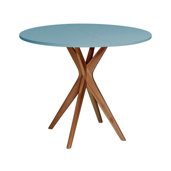 Okrúhly rozkladací jedálenský stôl 45x90 cm Jubi – Ragaba-image-2