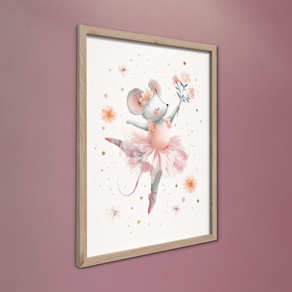 Detský obrázok 30x40 cm Mouse Ballerina – Styler-image-3