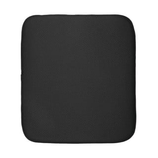 Čierna podložka na umytý riad iDesign iDry, 45,7 × 40,6 cm