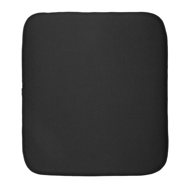 Čierna podložka na umytý riad iDesign iDry, 45,7 × 40,6 cm