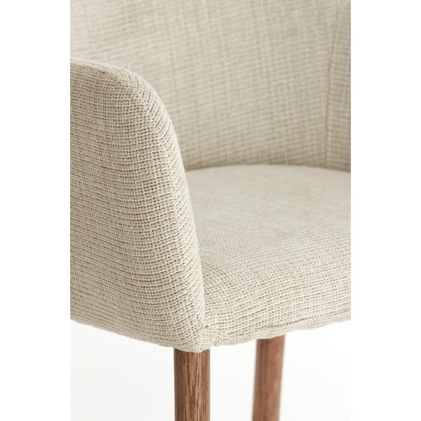Béžové čalúnené jedálenské kreslá v súprave s podrúčkami 2 ks Blaine – Light & Living-image-1