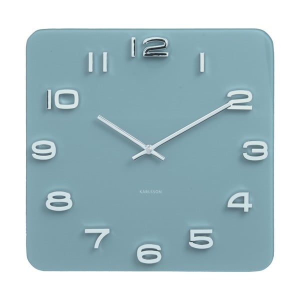 Modré hodiny Karlsson Vintage, 35 × 35 cm