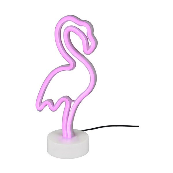 Biela LED stolová lampa (výška 29 cm) Flamingo - Reality