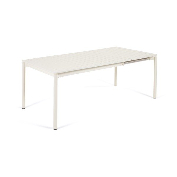 Biely hliníkový záhradný stôl Kave Home Zaltana, 140 x 90 cm-image-2