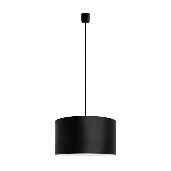 Čierne závesné svietidlo Bulb Attack Tres, ⌀ 40 cm