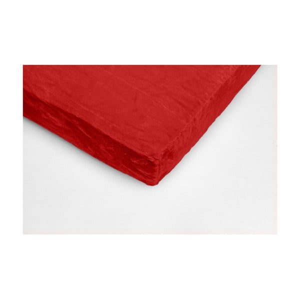 Červená mikroplyšová plachta My House, 90 × 200 cm