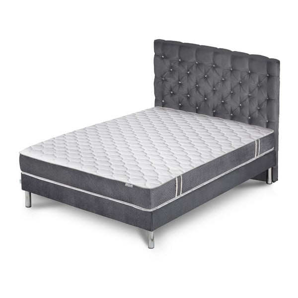 Sivá posteľ s matracom Stella Cadente Maison Syrius Forme, 160 × 200 cm