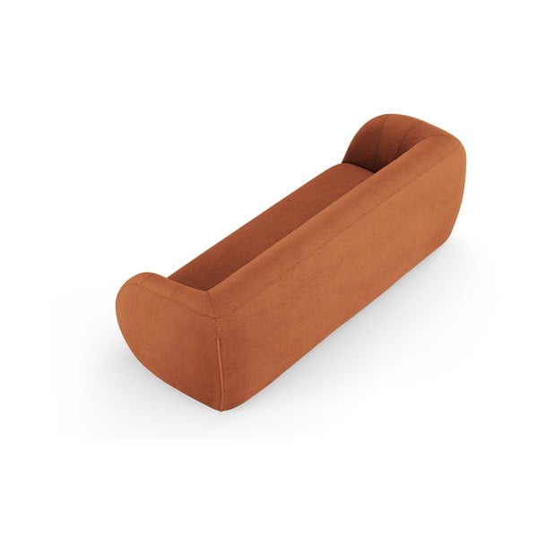 Oranžová pohovka z textílie buklé 230 cm Essen – Cosmopolitan Design-image-3