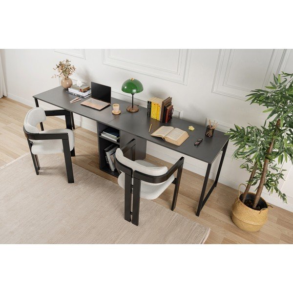 Matný pracovný stôl 60x240 cm Twin – Kalune Design-image-1