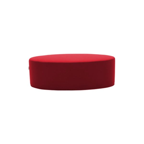 Červený puf Softline Bon-Bon Felt High Red, dĺžka 60 cm