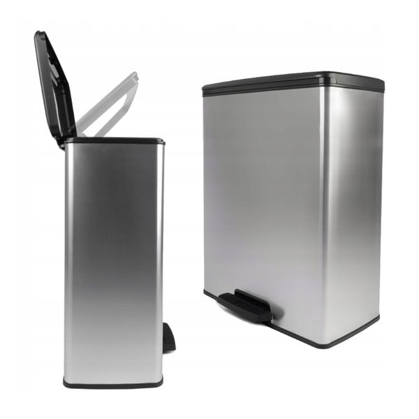 Pedálový plastový odpadkový kôš 65 l Rectangular - Curver-image-2