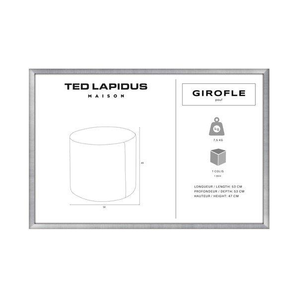 Čierny puf Ted Lapidus Maison Girofle-image-3