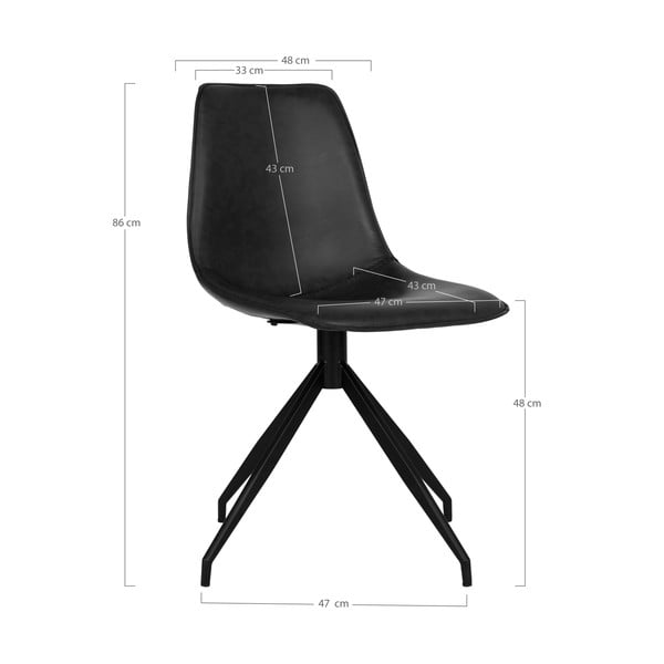 Sivé jedálenské stoličky v súprave 2 ks Monaco – House Nordic-image-4