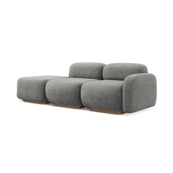 Sivá leňoška z textílie buklé (ľavý roh) Ailani – Makamii-image-1