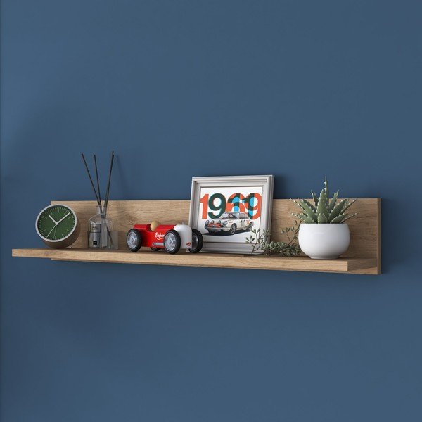 Polica v dekore orecha v prírodnej farbe Petra - Kalune Design-image-4