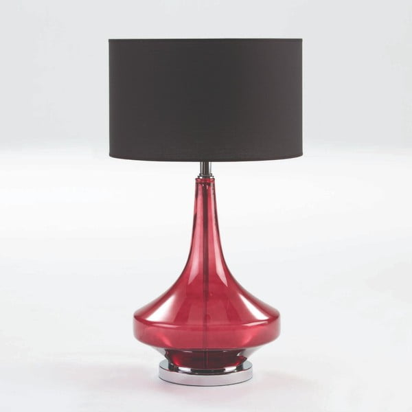 Červená sklenená stolová lampa bez tienidla Thai Nature, výška 53 cm