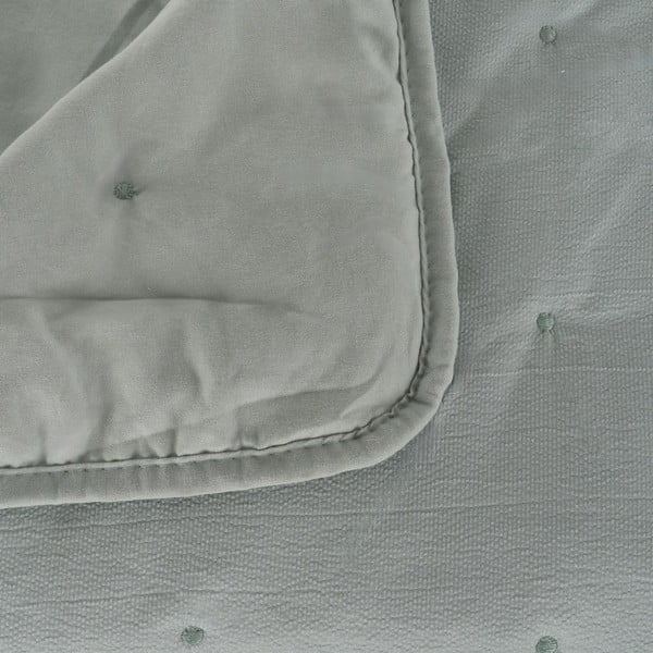 Sivozelený prešívaný pléd 230x280 cm – Ixia-image-1