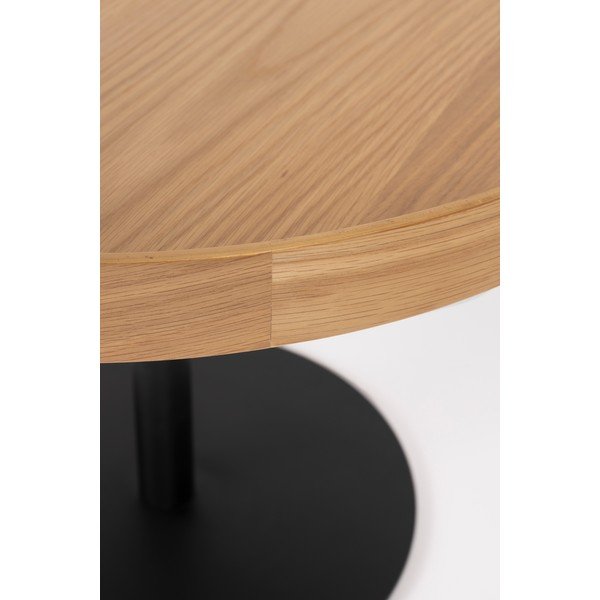 Okrúhly konferenčný stolík s doskou v dubovom dekore v prírodnej farbe ø 56 cm Yuri M – White Label-image-3