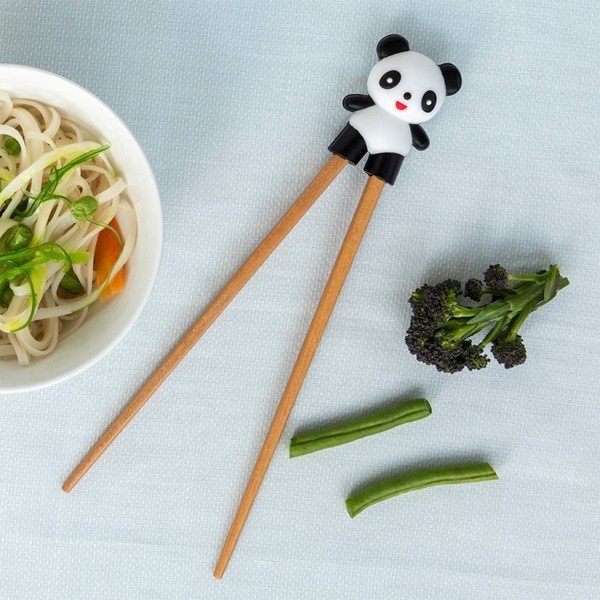 Drevené detské tréningové paličky v prírodnej farbe Panda – Rex London-image-1