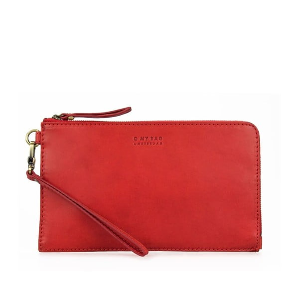 Červená modrá kožená peňaženka O My Bag Travel