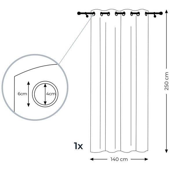 Bielo-hnedý záves AmeliaHome Irvelette Eyelets, 140 x 250 cm-image-3