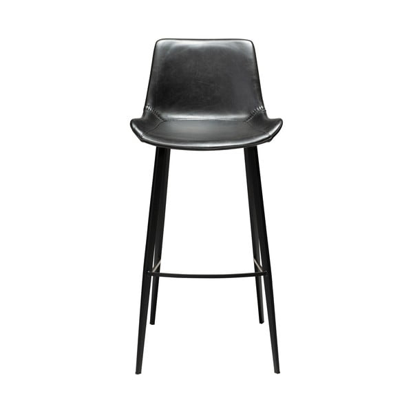 Čierna barová stolička z imitácie kože DAN–FORM Denmark Hype, výška 102 cm-image-2