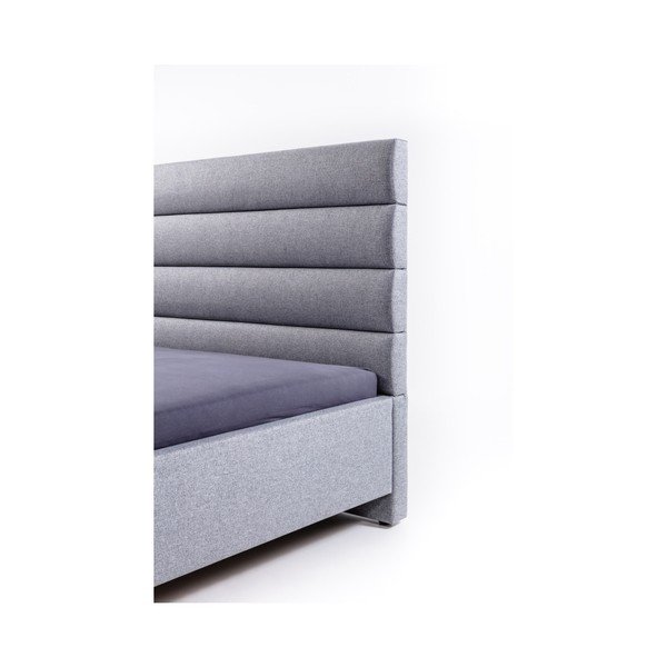 Svetlosivá posteľ Polstrin Karpó, 180 x 200 cm-image-1