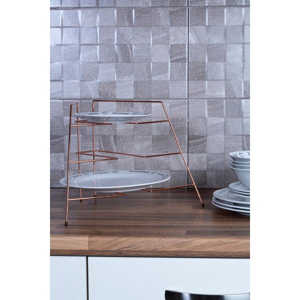 Kovová prídavná polička v medenej farbe 37x25 cm Rowan – Premier Housewares-image-1