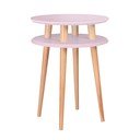 Ružový odkladací stolík Ragaba UFO, ⌀ 45 cm