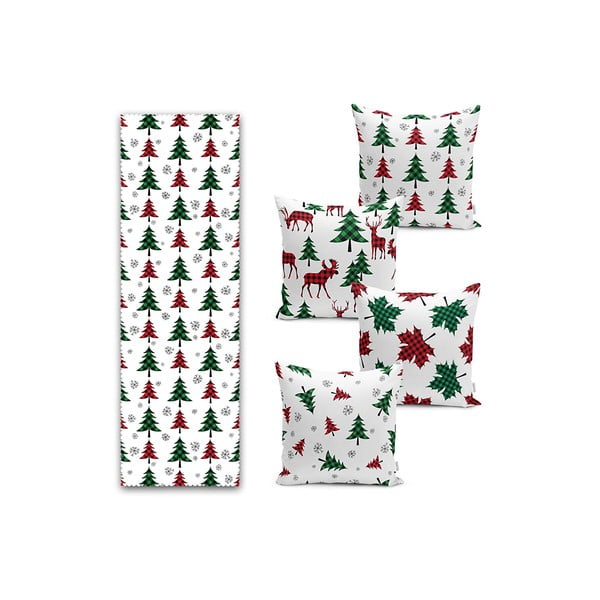 Súprava obliečok na vankúš a behúňa 5 ks Tartan – Mila Home