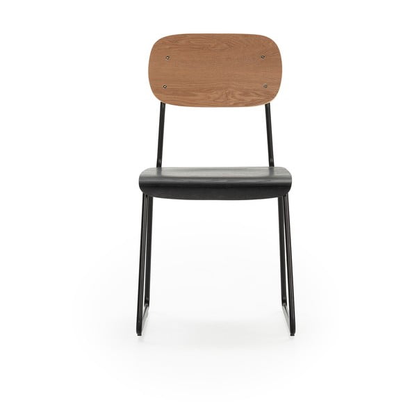 Jedálenská stolička v dekore jaseňa v čierno-prírodnej farbe v súprave 2 ks Aira – Marckeric-image-2