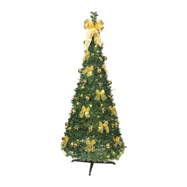 Svietiaci stromček Gold Christmas, 190 cm