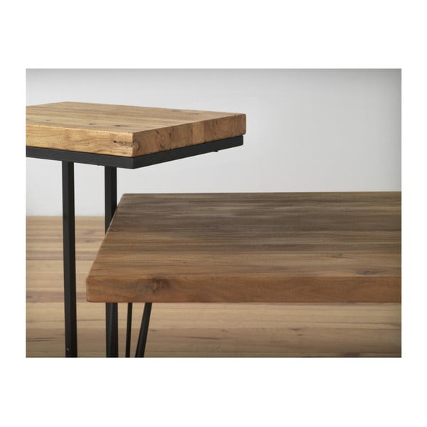 Odkladací stolík s doskou z brestového dreva Geese Lorena-image-1