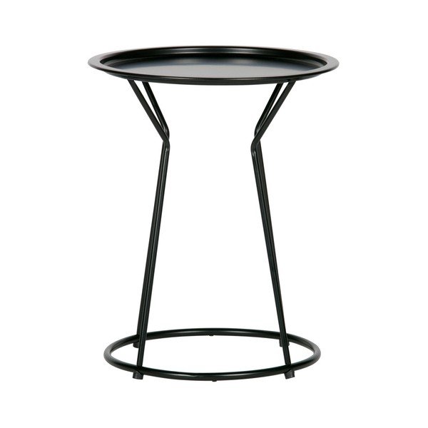 Čierny kovový konferenčný stolík WOOOD Yana, ⌀ 41 cm-image-1