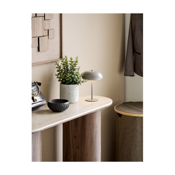 Taupe kovová LED stolová lampa (výška  23 cm) Margate – House Nordic-image-1