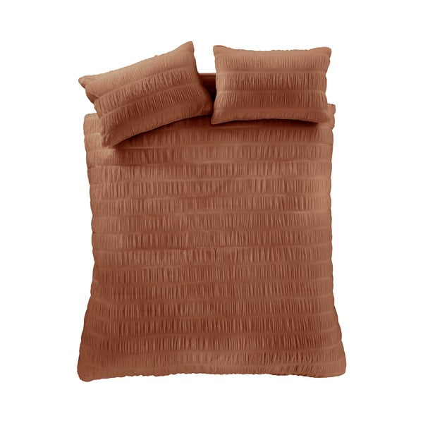 Oranžové obliečky na jednolôžko 135x200 cm Seesucker - Catherine Lansfield