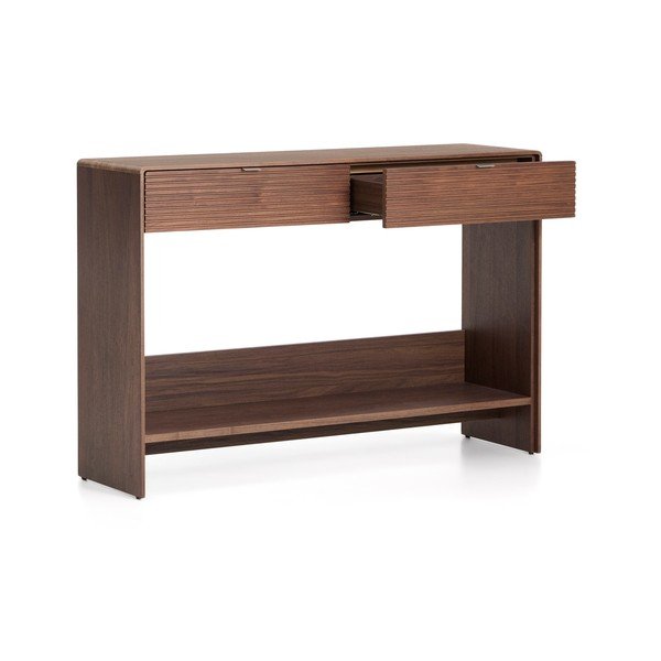 Komoda v dekore orecha v tmavo prírodnej farbe 120x81x35 cm Norlen – Kave Home-image-4
