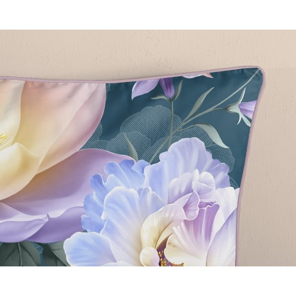 Modré obliečky na jednolôžko/predĺžené z bavlneného saténu 140x220 cm Mirery – Descanso-image-3