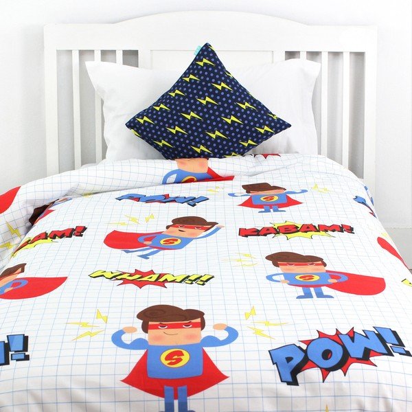 Detské bavlnené obliečky Baleno Super Hero, 140 × 200 cm-image-1