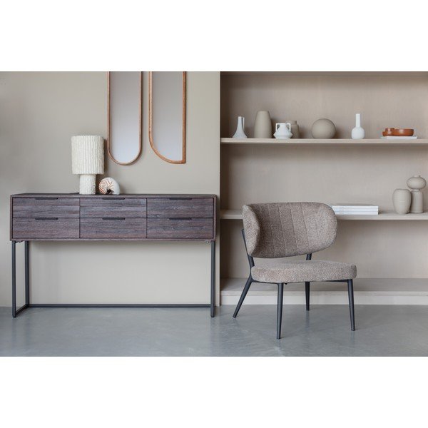 Tmavohnedá komoda z teakového dreva Webster – White Label-image-3