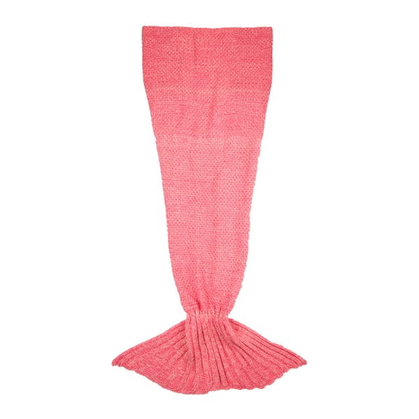 Ružová deka v tvare plutvy Fisura Manta Sirena Coral