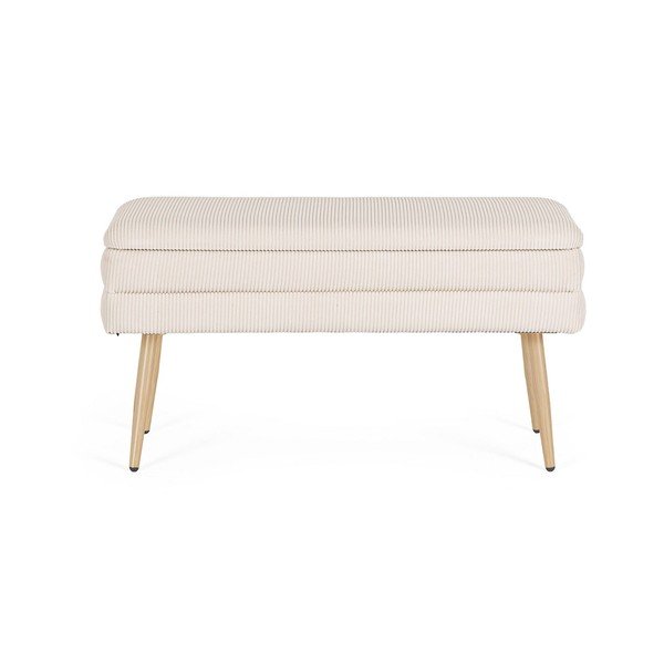 Biela polstrovaná lavica Olga – Bizzotto