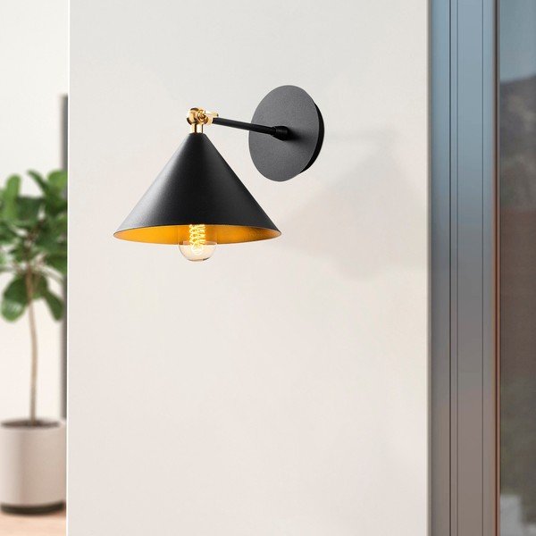 Čierne nástenné svietidlo Berceste – Opviq lights-image-1