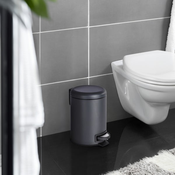 Odpadkový kôš v čiernej farbe Wenko Leman, 3 l-image-1