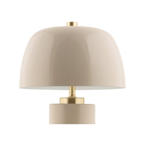 Krémová LED stmievateľná stolová lampa s kovovým tienidlom (výška 30 cm) Freya – Leitmotiv-image-3