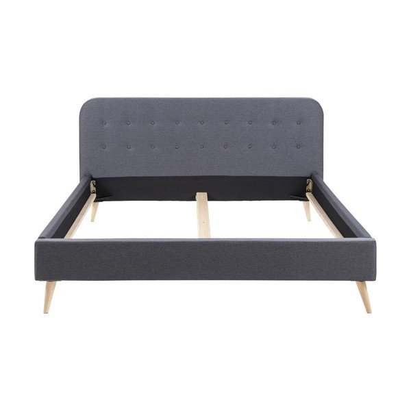 Sivý polstrovaný rám postele Actona Alma, 180 × 200 cm-image-2