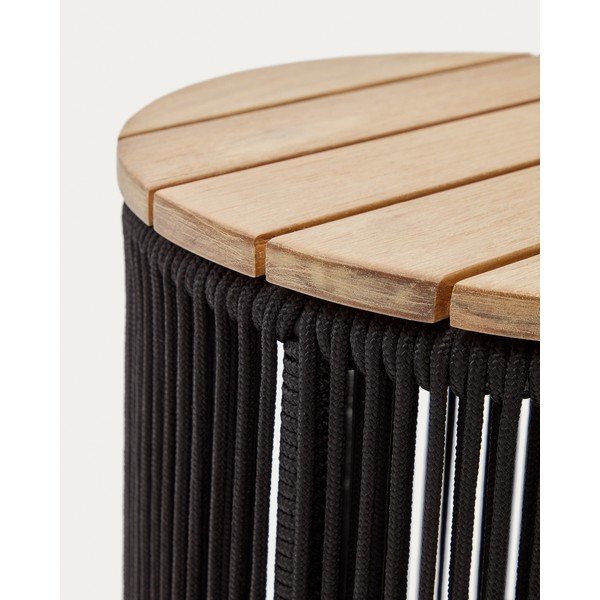 Okrúhly záhradný odkladací stolík s doskou z akácie ø 40 cm Dandara – Kave Home-image-4
