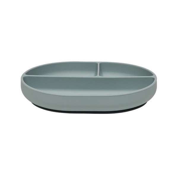 Sivomodrý silikónový detský tanier 17x21,5 cm Enkei – OYOY Mini
